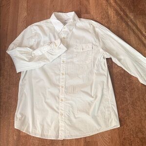 Sonoma White Casual Button Down Shirt